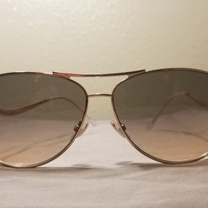 Women's Jimmy Chu aviator Sunglasses rose gold with Case, Like New Condition